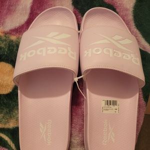 Reebok Unisex baby pink slides